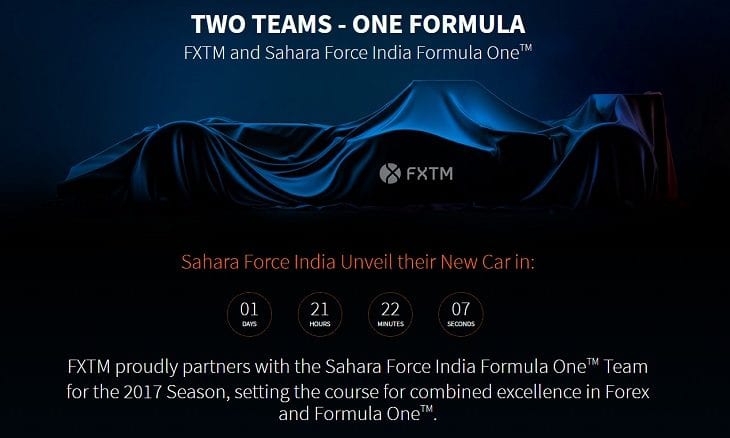 Forex Sports Sponsorship Fxtm Backs Sahara Force India Formula One - 