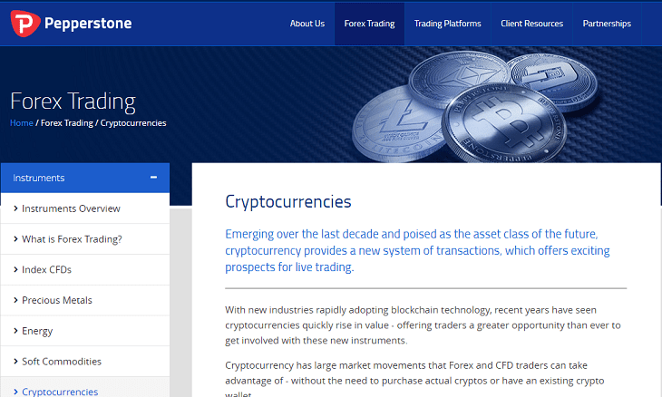 Forex brokers that offer cryptocurrency